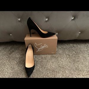 Louboutin Alminette 100 Veau Velours black 9.5